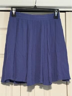 ModCloth Blue Skater Skirt Flowy A-Line Mini Casual